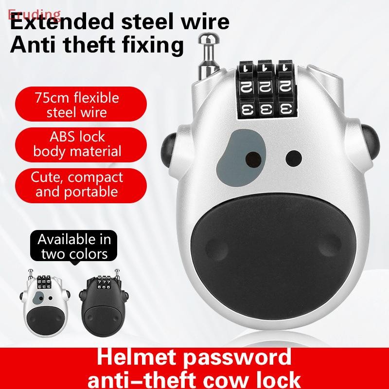 [Eruding] Bicycle Steel Cable Code Lock Suitcase Car Sled Telescopic ...