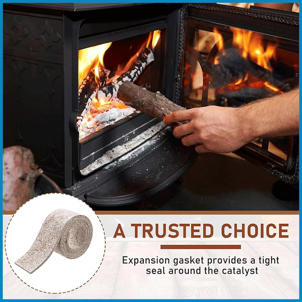 Stove Gasket Replacement Wood Stove Heat Shield Self-Adhesive Burner ...