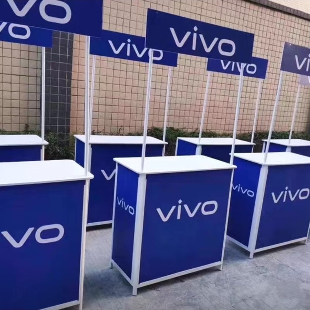 Promotion Table Shelf Booth Try to Eat Trolley Stall Folding Table ...