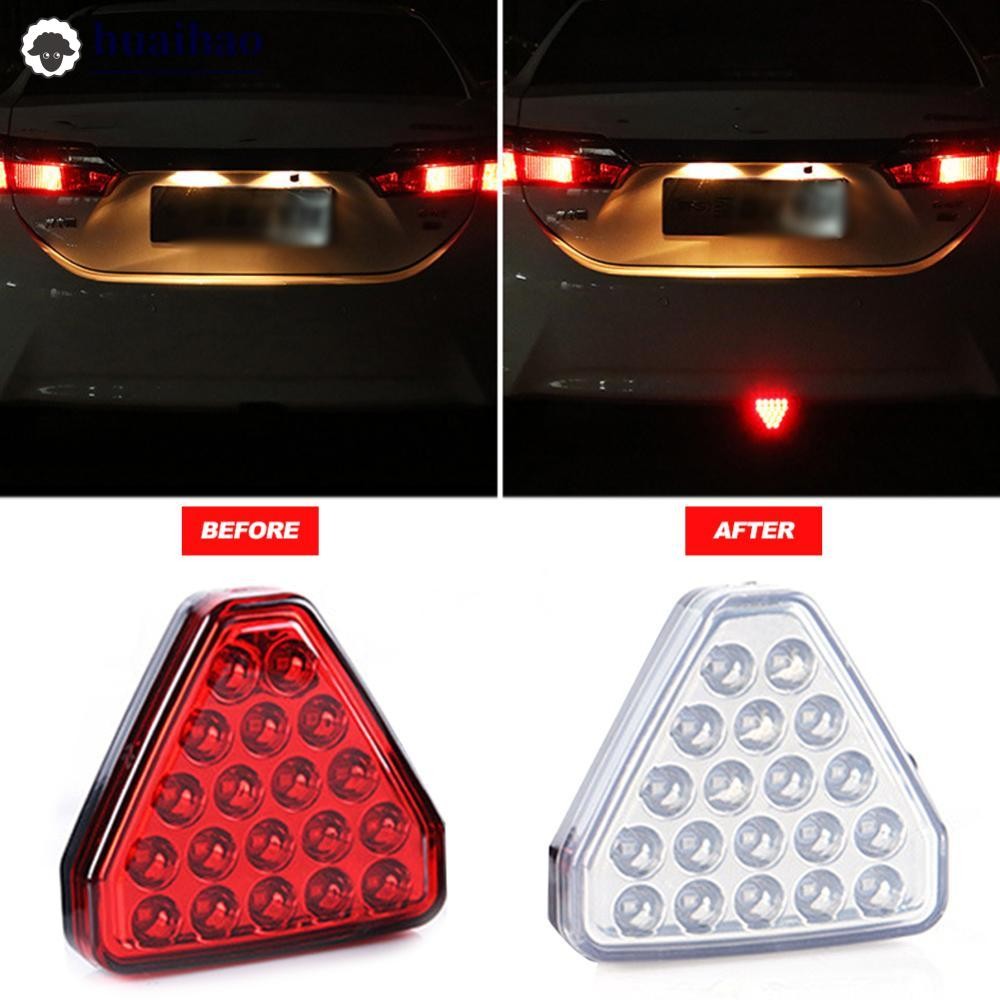 HUAIHAO Universal F1 Style Car Brake Signal Lamp Triangle Sporty LED ...
