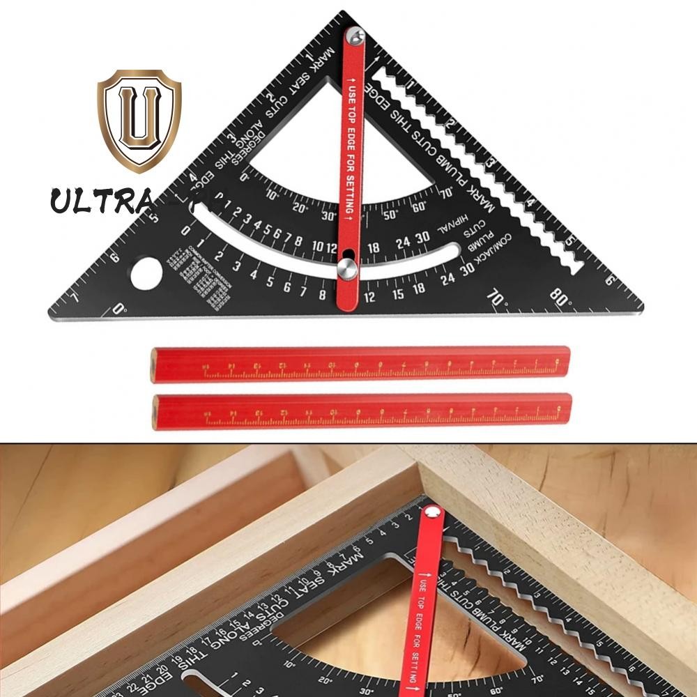 Carpentry Triangle Ruler 7 Inch with Conversion Table for Precision ...