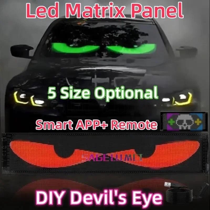 DIY Programmable RGB LED Matrix Sign For Car – Bluetooth & Remote Control, USB Powered, IP65, P4.5 (32x16 / 64x20 / 96x16 Optional)