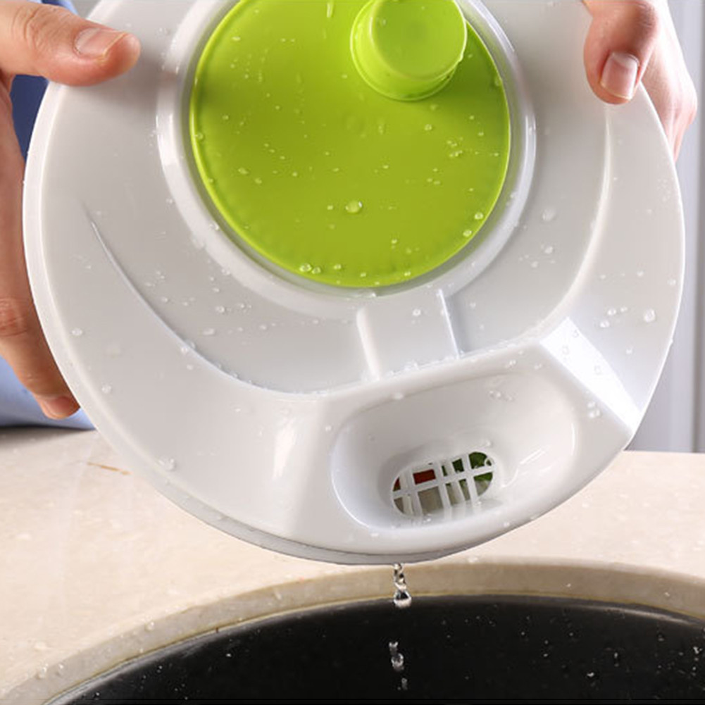 3 L Large Salad Spinner Kitchen Gadget Fruit Washer Compact Storage ...