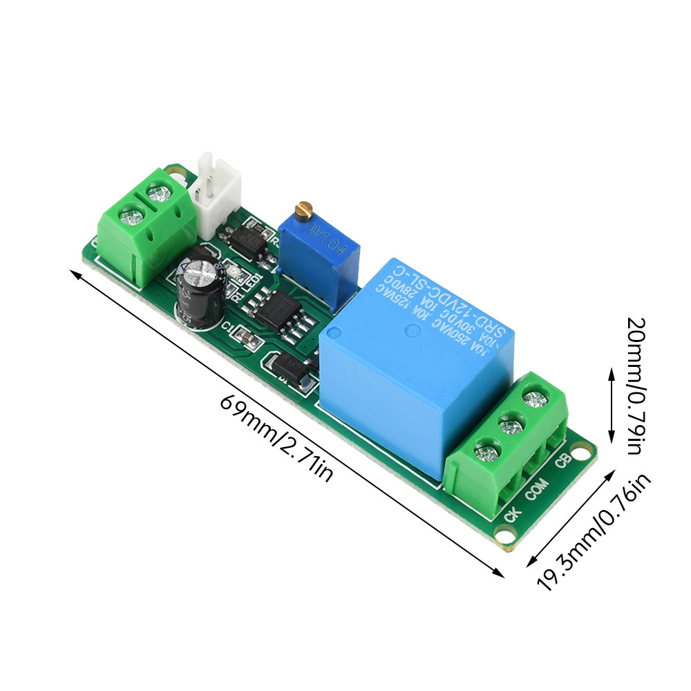 Pcbfun DC 5-12V External Push Button Trigger On Adjustable Timer Delay ...