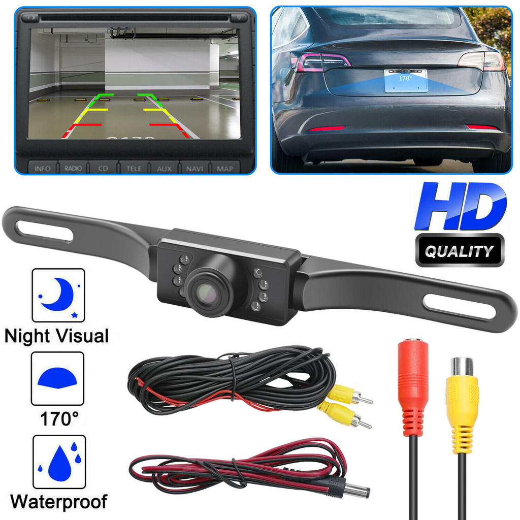 Universal long license plate reversing camera, highdefinition night