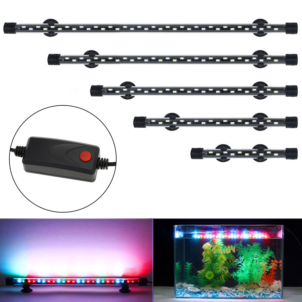 4 - 12W RGB Light LED Aquarium Lights IP68 Waterproof Submersible ...