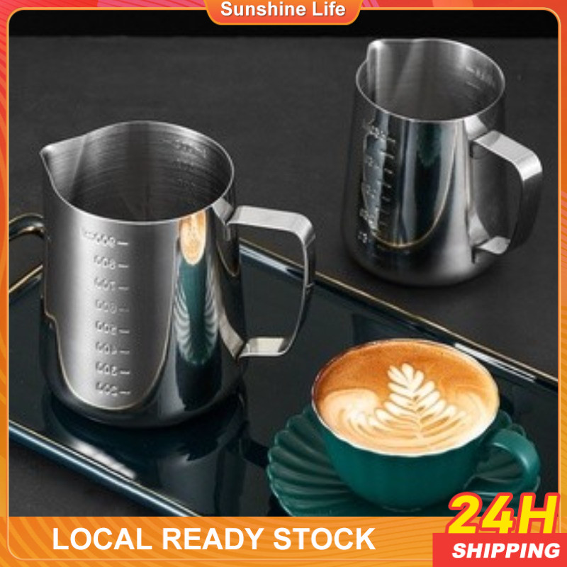 350ml Stainless Steel Milk Frothing Pitcher Espresso Steaming Pitchers ...