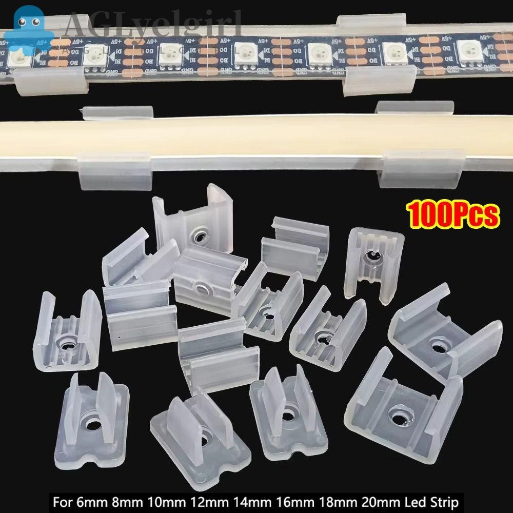 AGLYELGIRL 100Pcs LED Strip Fixed Clips, Lamp Holder Fitting 8-20mm ...