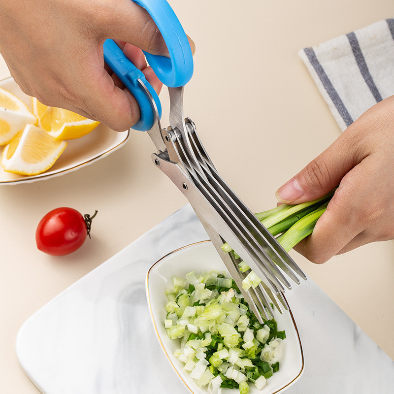 Kitchen Scallion Chop Scissors Stainless Steel Kitchen Chili Scallion ...