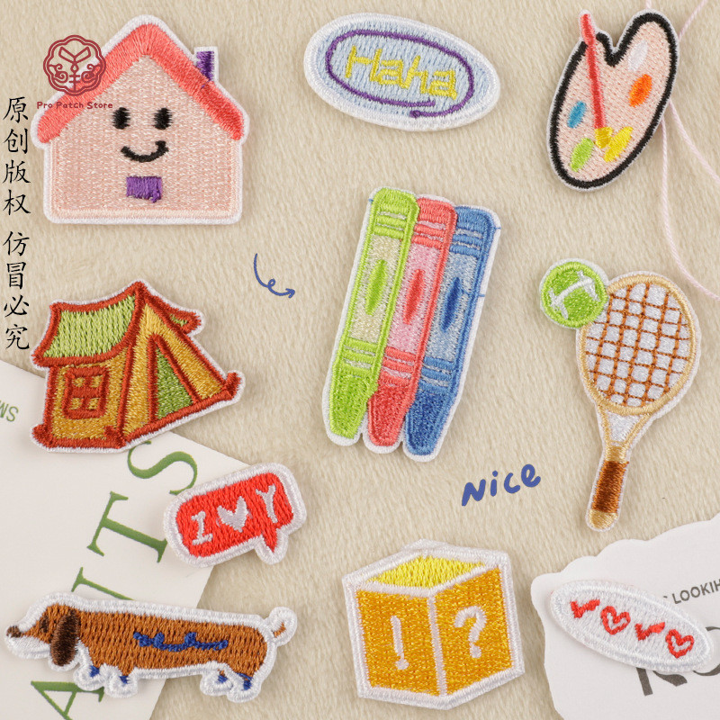 Pro Patch Store Mini Trumpet Cartoon House Flower Series DIY Embroidery ...