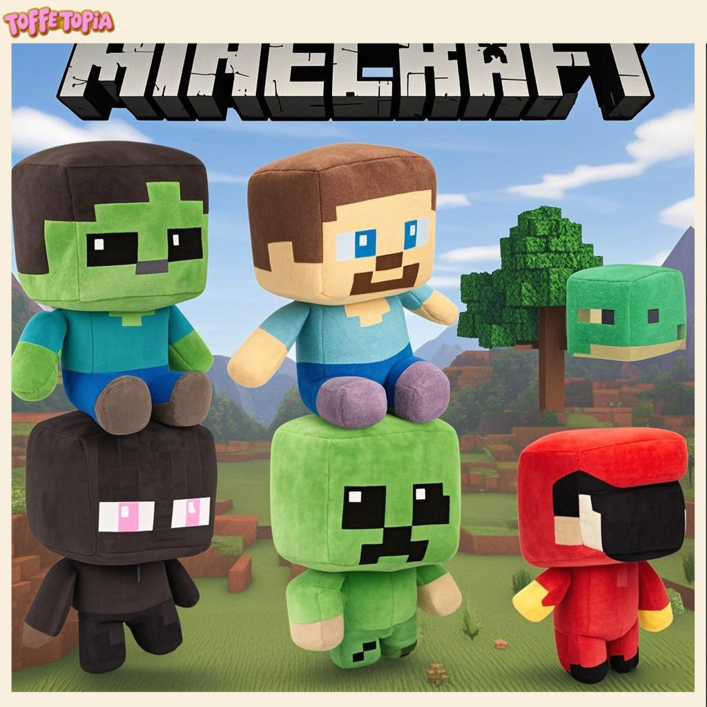 Minecraft Movie MC Plush Doll Creeper Steve Enderman Zombie Warden ...
