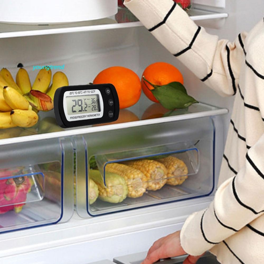 Digital Refrigerator Freezer Thermometer Large LCD Waterproof for Home ...