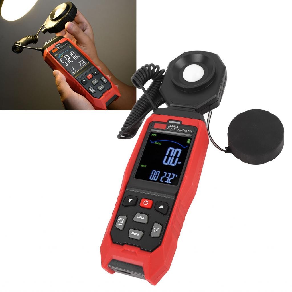 Maib Digital Illuminance Meter Detachable Probe 1.5m Spring Line ...