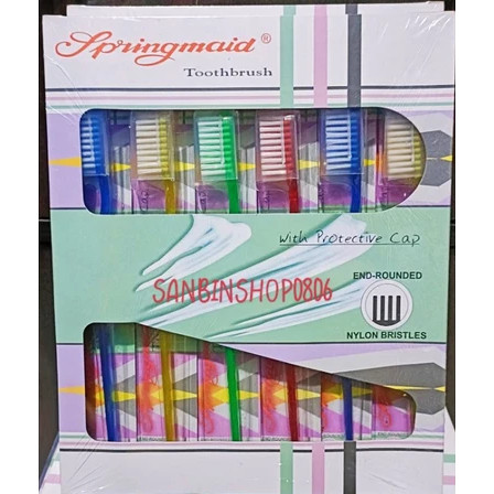 Toothbrush 12pcs Springmaid Toothbrush W/Protective Cap w/ cover ...