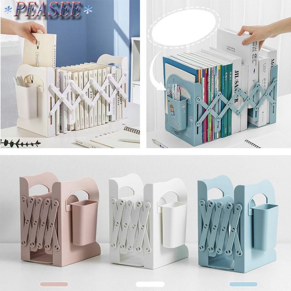 [PEASEE] Scalable Bookend, with Pen Holder Office Stand Retractable ...