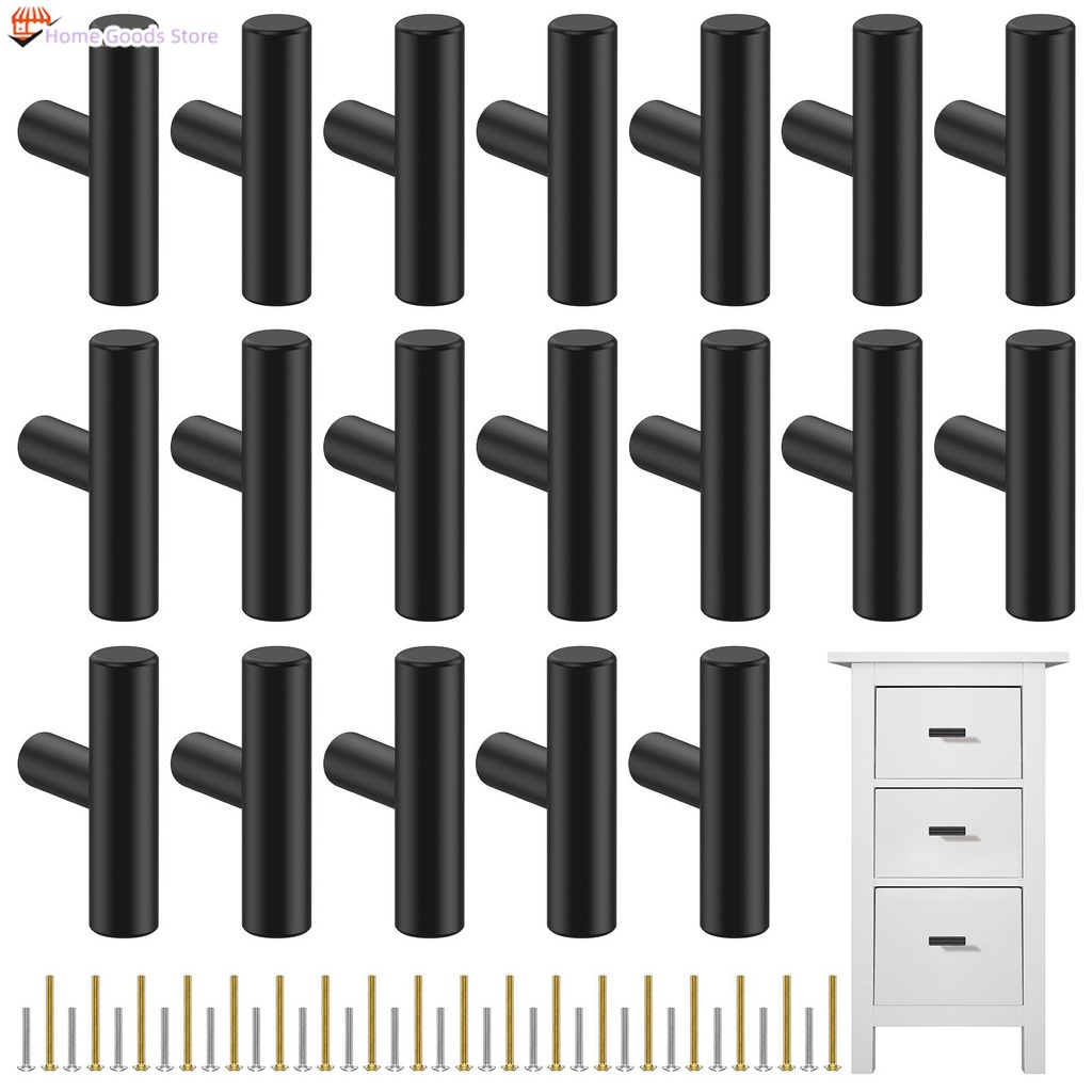 KNOBWELL 12-Pack Matte Black Cabinet Knobs - Stainless Steel Drawer Pulls, Single Hole (2.5") - View #6