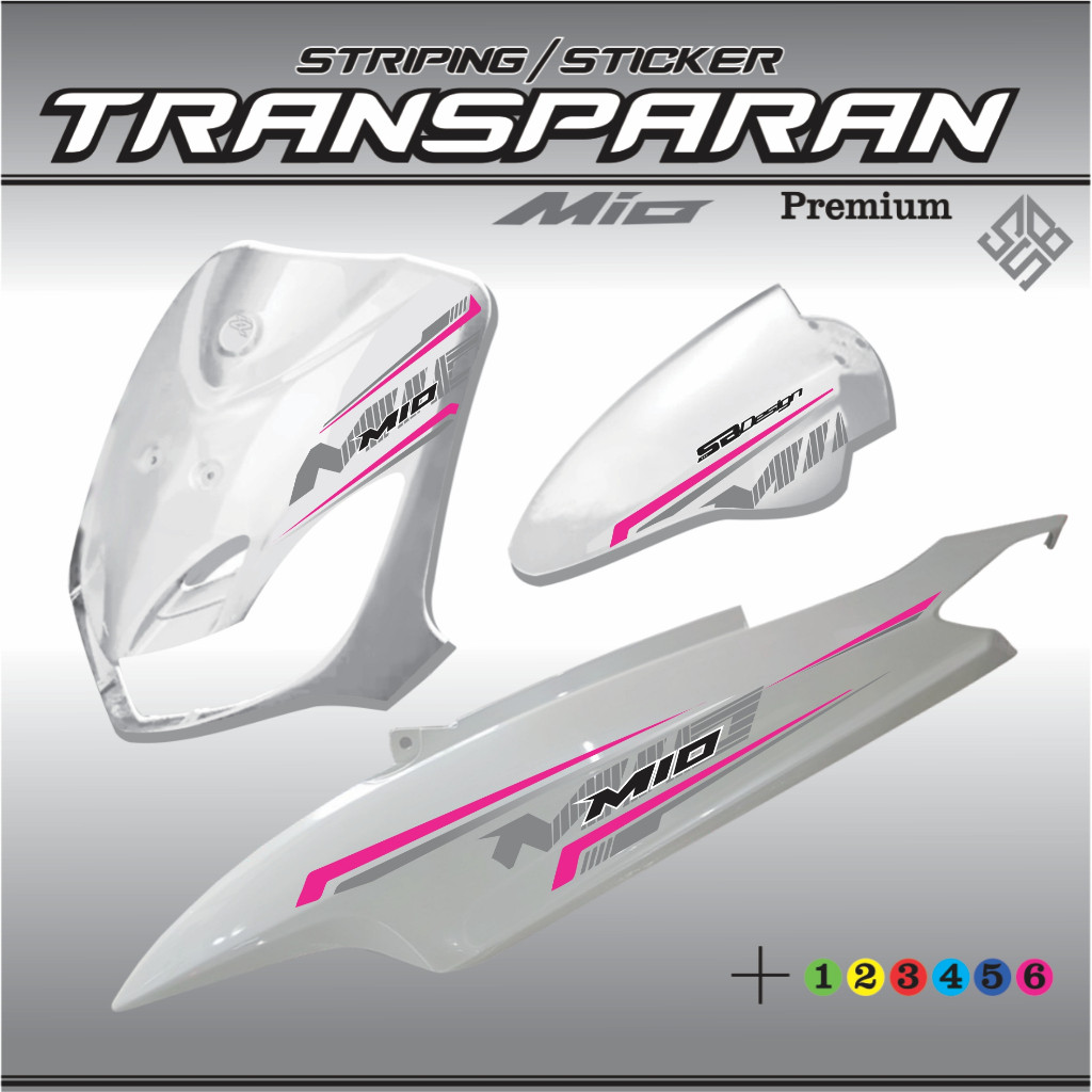 Transparent Striping Mio Sporty/old Uv Stickers Latest Cool Design COOL ...