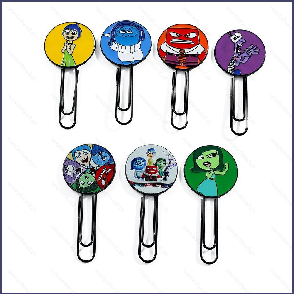 YE Cartoon Inside Out 2 Paperclip Bookmark Book Page Clip Decorations ...