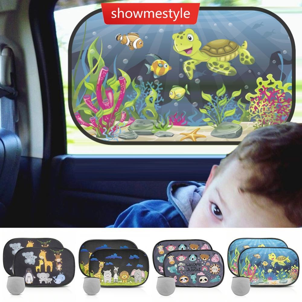 SMS 2Pcs Car Side Window SunShade Windscreen Roof Window Cartoon For ...