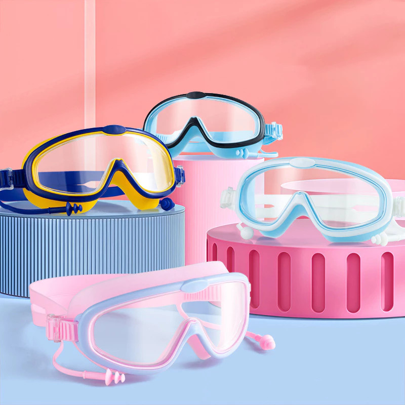 Children's swimming goggles girls boys swimming equipment glasses  waterproof anti-fog