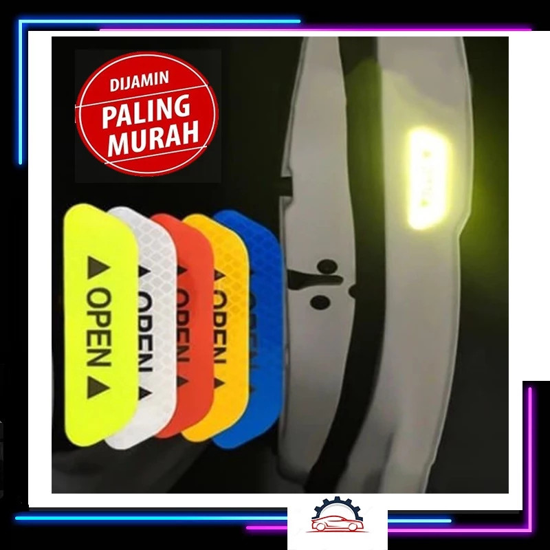 Car Door Reflector Sticker OPEN Car Reflective Stickers 1 set of 4pcs ...
