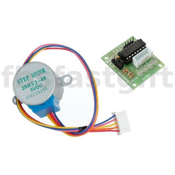 28YBJ-48 DC 5V 4 Phase 5 Wire Stepper Motor with ULN2003 Driver Board ...