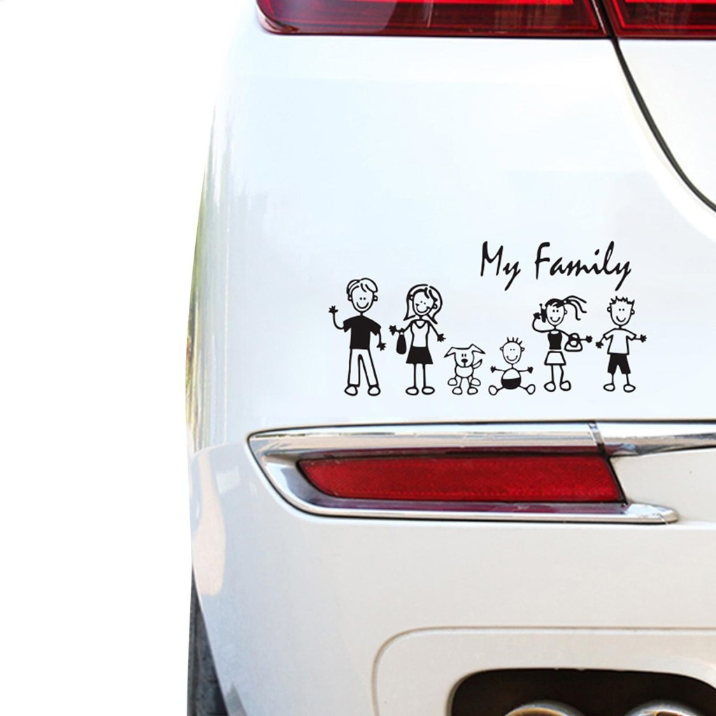 Family Car Sticker Decal Stick Figure Profession Job Decals Waterproof ...