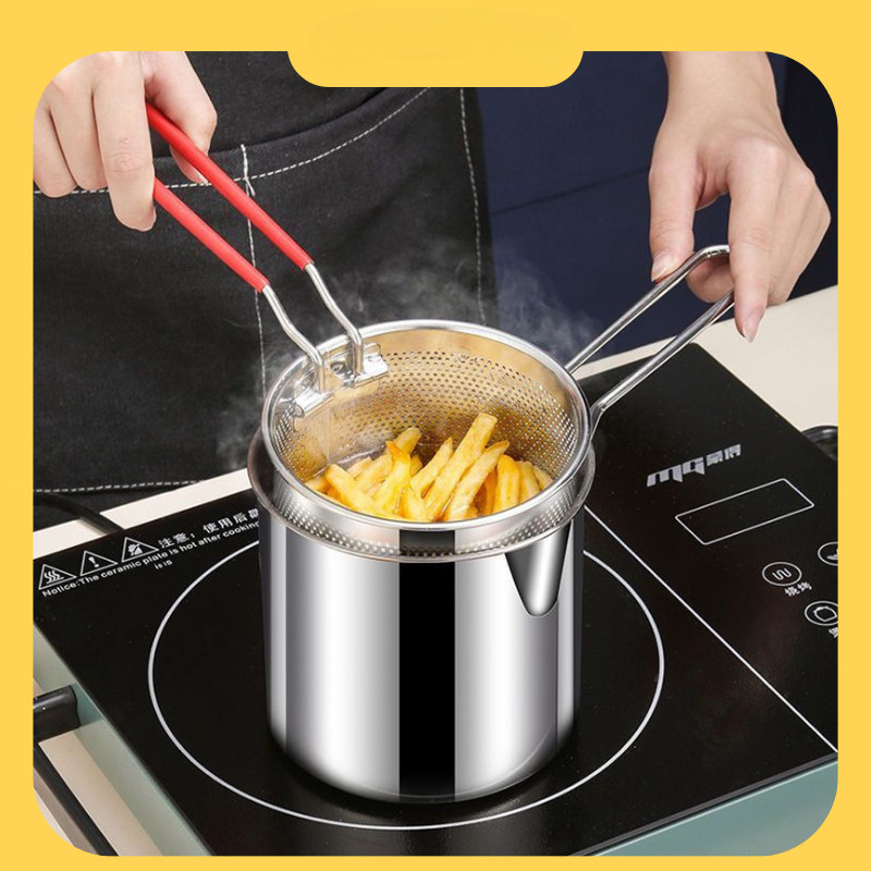 3Pcs Deep Fryer Stainless Steel Deep Fryer Pot Tempura French Fries ...