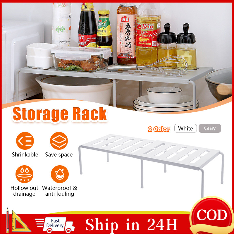 Under Sink Rack Retractable Kitchen storage rack Expandable Cabinet ...