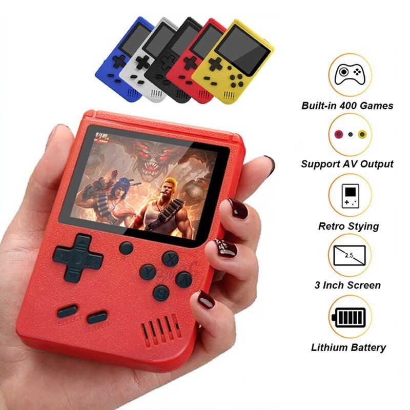 400 IN 1 Retro Mini Game Machine Console Gameboy Rechargeable Portable ...