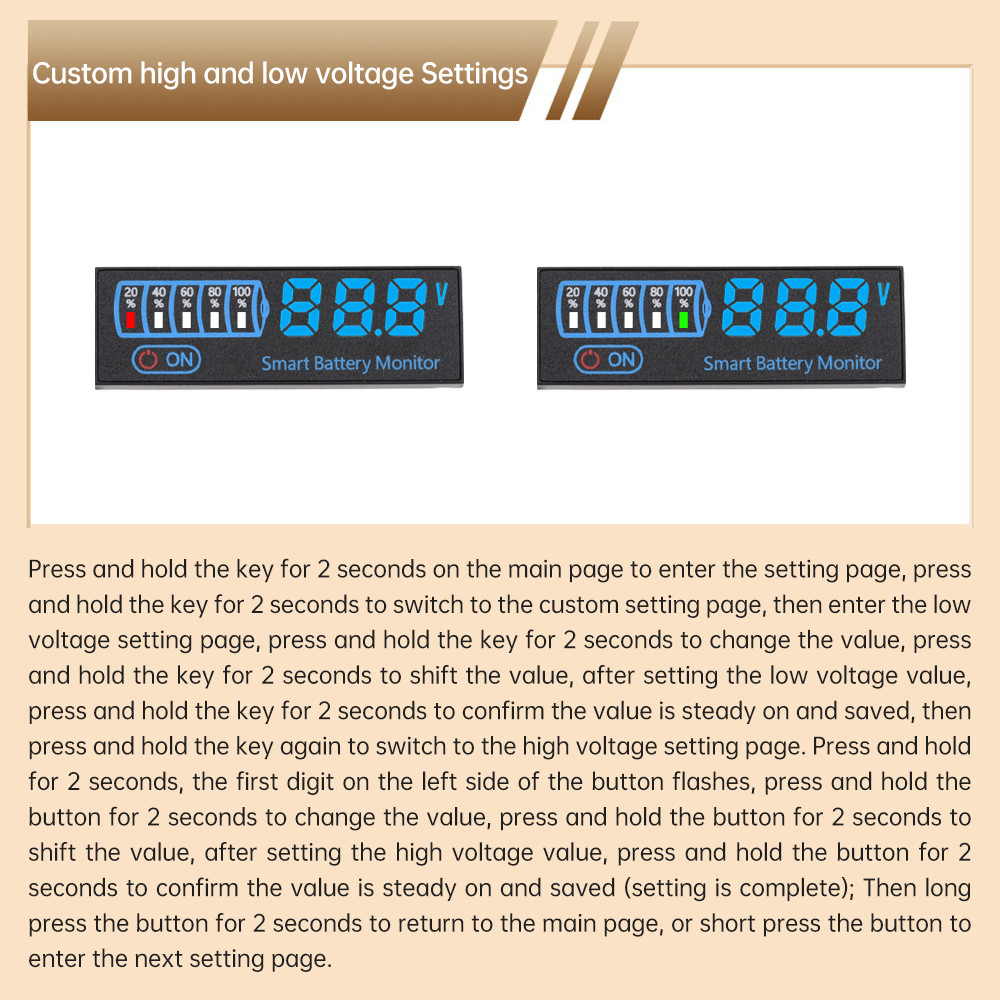 Tester LED Per Batterie Al Litio 7-55V – Monitoraggio Tensione Con Display Blu (2 Pezzi)