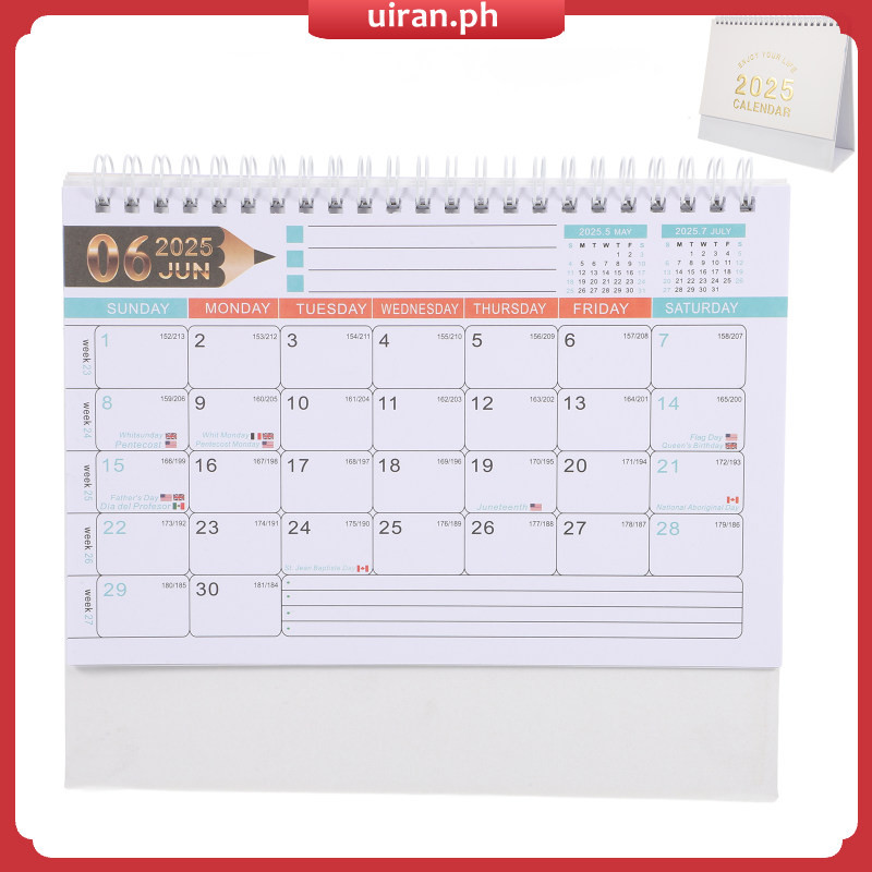 Calendar Freestanding Desk for Classroom Calendars 2025 Small Mini ...
