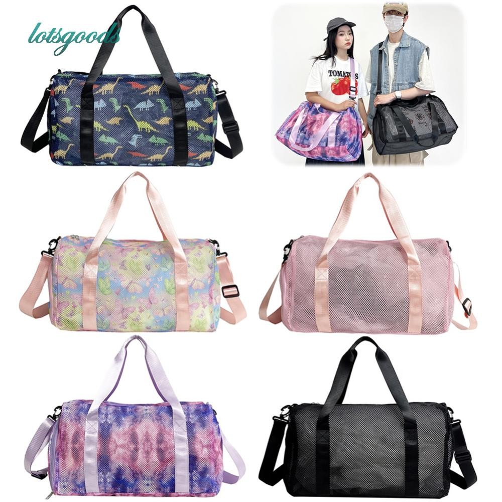 Mesh Travel Duffle Bag Carry On Sport Bag Dry Wet Separation for Swim ...