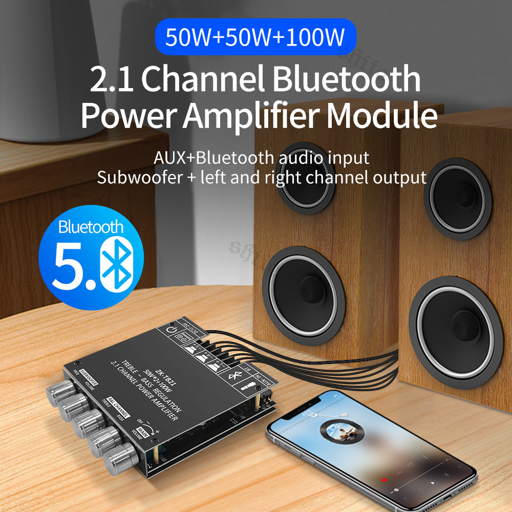 Carte Ampli Bluetooth 15W Avec Haut-parleur – Module Audio FM MP3 Karaoké Portable Pour DIY
