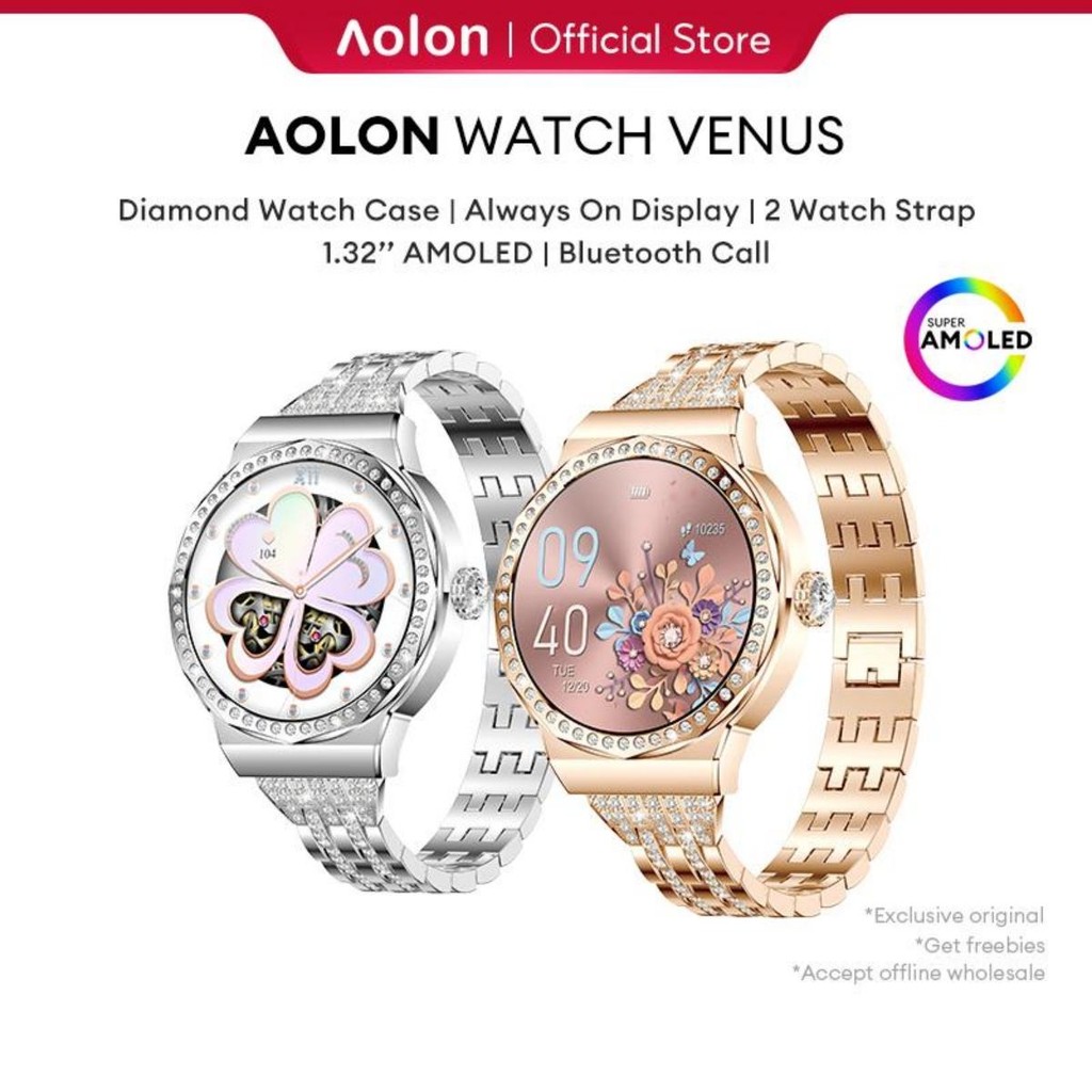 Aolon Venus Smartwatch For Woman Original Diamond Amoled Custom ...