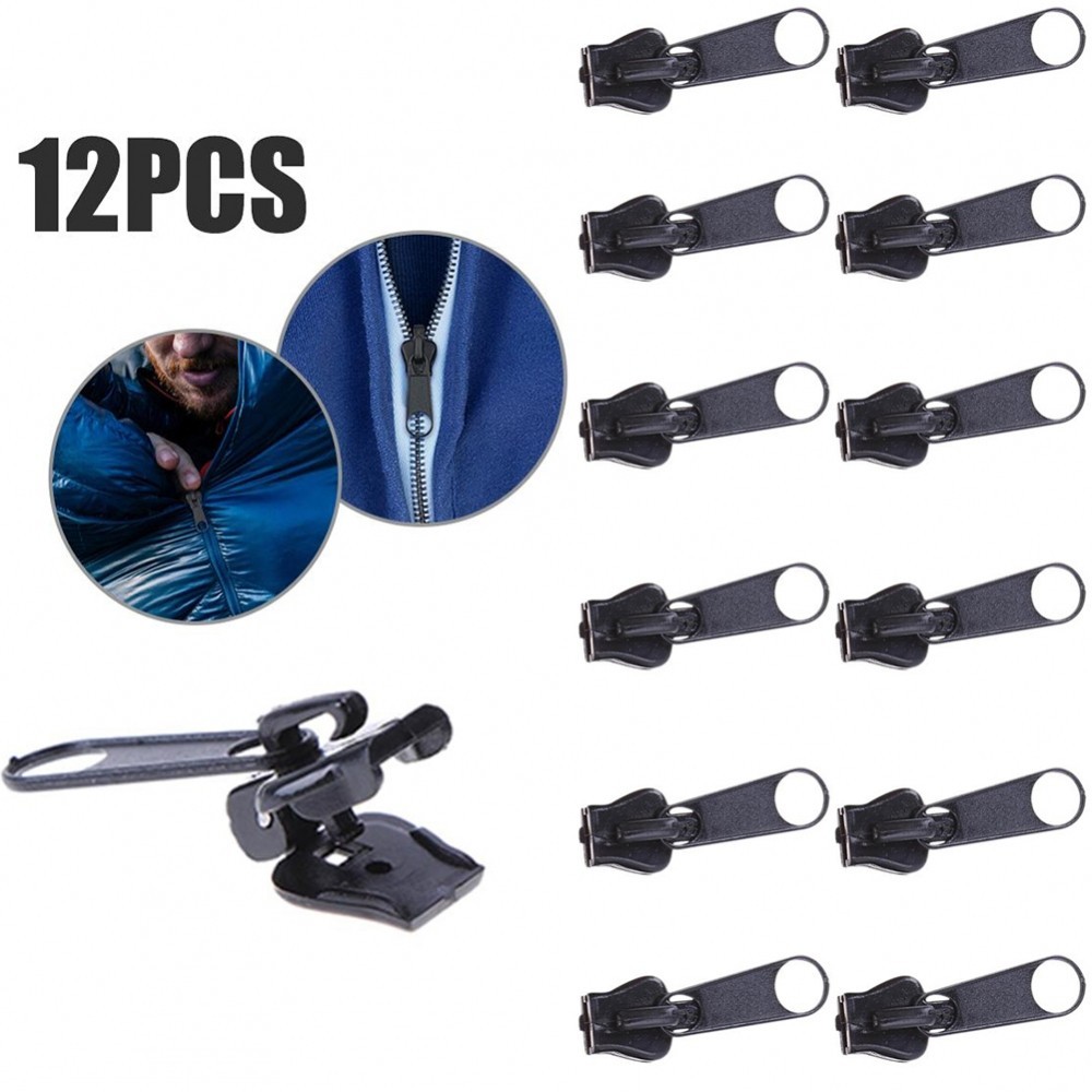 Instant Zipper ABS+Metal Reusable 10 12 Pcs 3 3 Sizes 4 5 8 8C Open ...