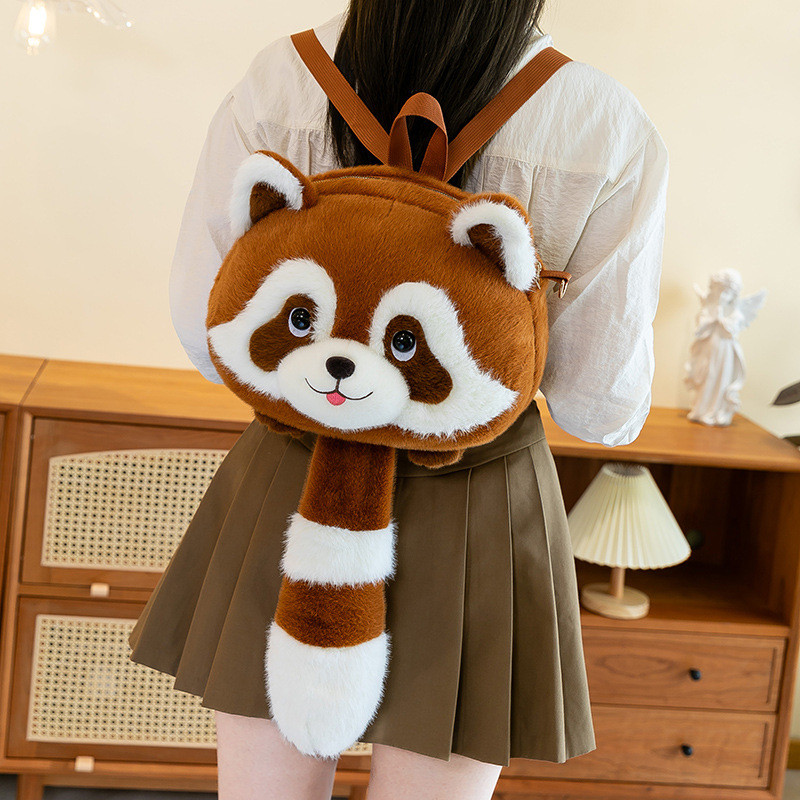 Internet Celebrity Vintage Internet Celebrity Raccoon Plush Backpack ...
