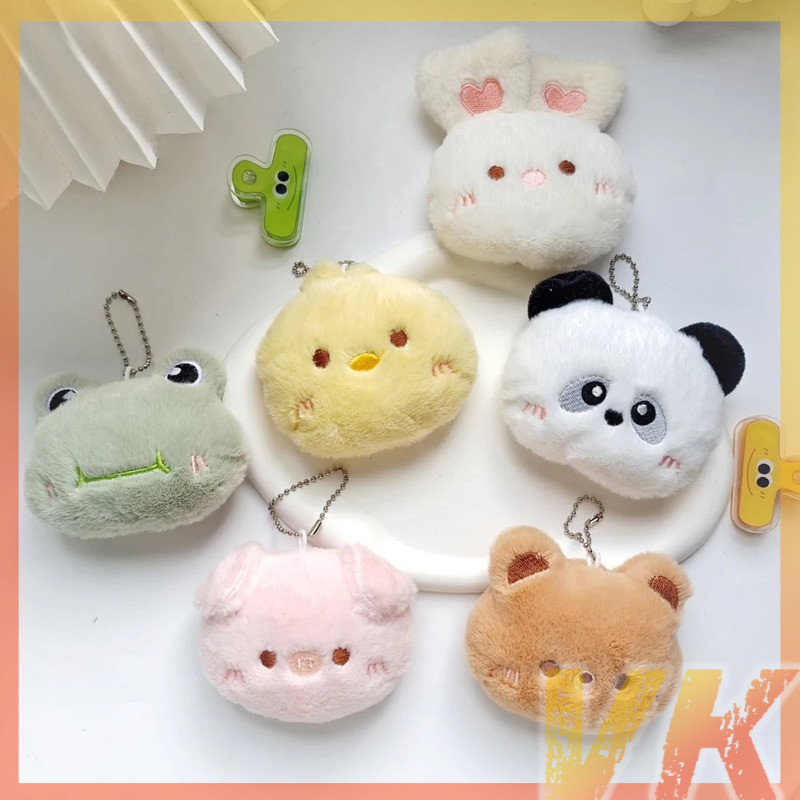 VK Cute Plush Keyring Doll Keychain Cartoon Animal Keychain Backpack ...
