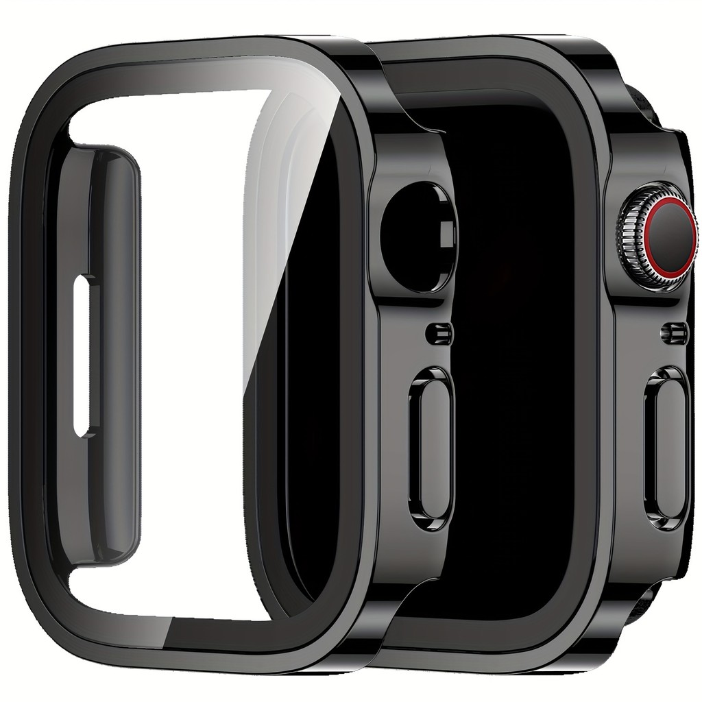 2-Pack Full Cover Hard PC Case for Apple Watch Series 10 Ultra SE 10  Tempered Glass Screen Protector Water-Resistant Case for iWatch 40mm 