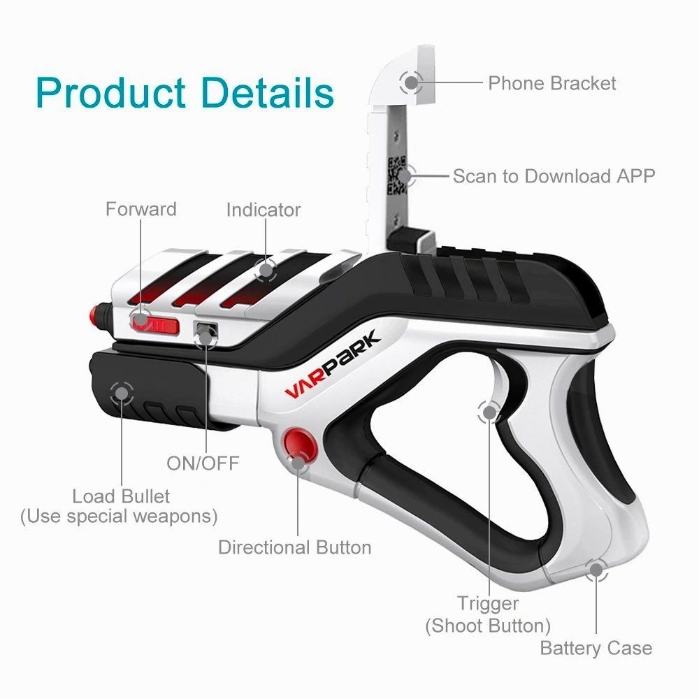 AR Game Controller Bluetooth Shooter – 4D Somatosensory Gun for iOS ...