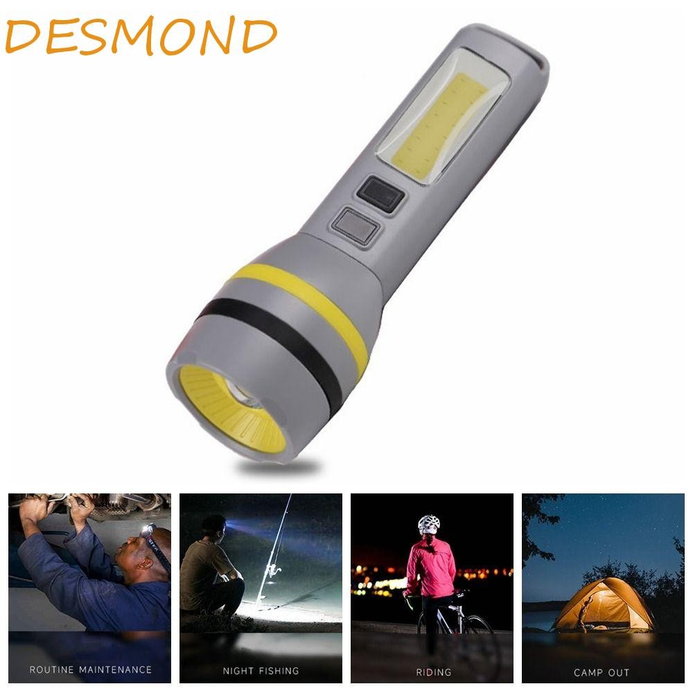 DESMOND LED Flashlight, Waterproof Rechargeable Charging Torch, Compact ...