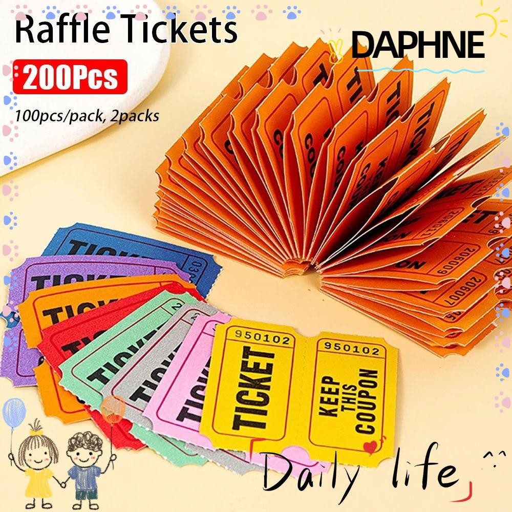 DAPHNE 200Pcs Celebration Event Tickets, For Classroom Single Paper ...