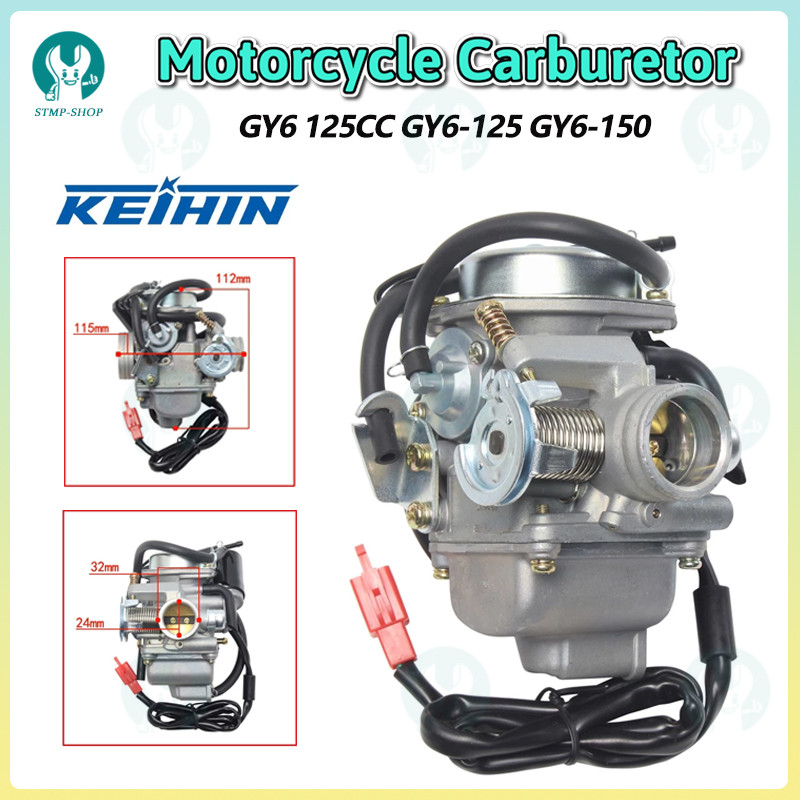 thumbnail image 2 of 24mm GY6 Carburetor (E-Choke) For Rex RS 125 4T / QM125T-10D Scooter – Citomerx 2 of 5