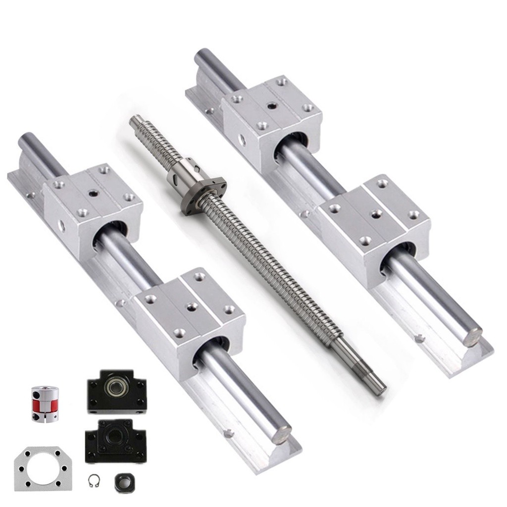 NEW SBR16 Linear Rail SFU 1605 Ball Screw 4pc SBR16UU Linear Rail ...