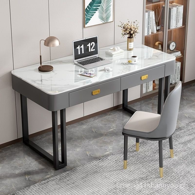Tempered Glass Computer Desk Desktop E-Sports Table Girls' Bedroom Desk ...