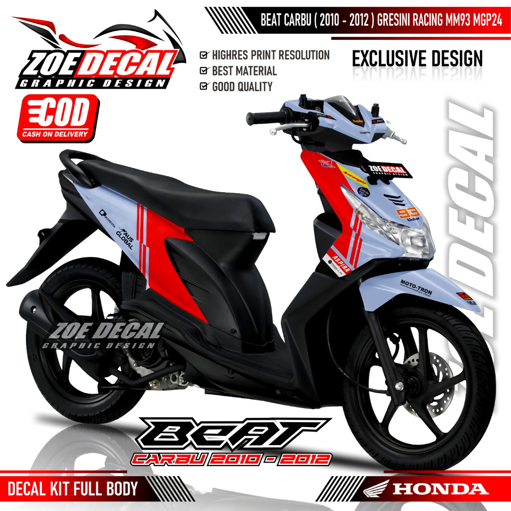 Latest Honda Beta Karbu Full Body Sticker Decal / Honda Beat Carbu ...