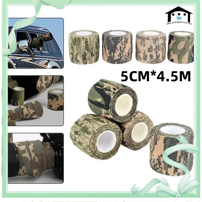 Waterproof Camo Tape Self-adhesive Durable Outdoor Camping Camouflage Stealth Tape Wrap Hunting Accessories - 18