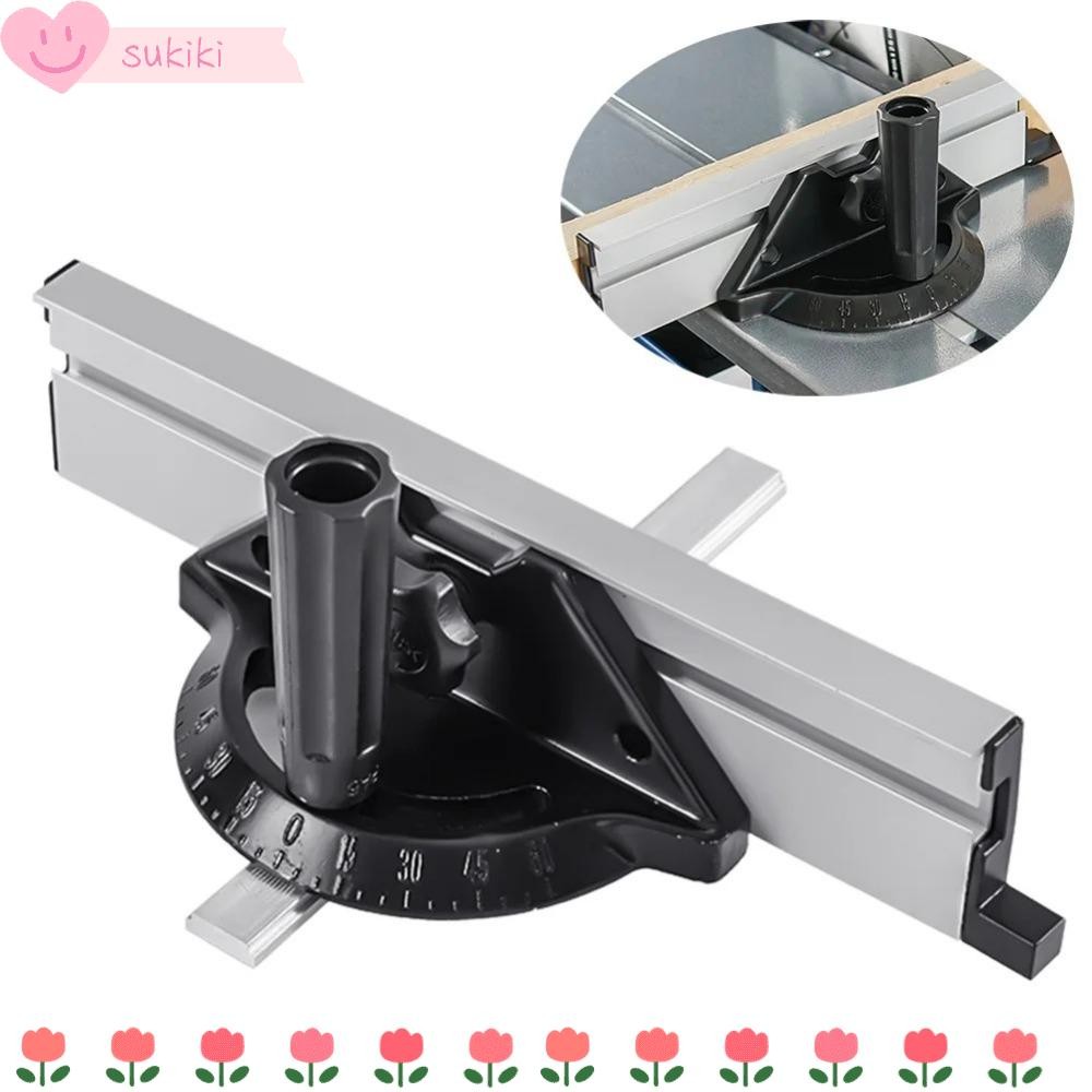 SUKIKI Angle Plate Ruler, Aluminum Alloy Adjustable Miter Gauge, Table ...