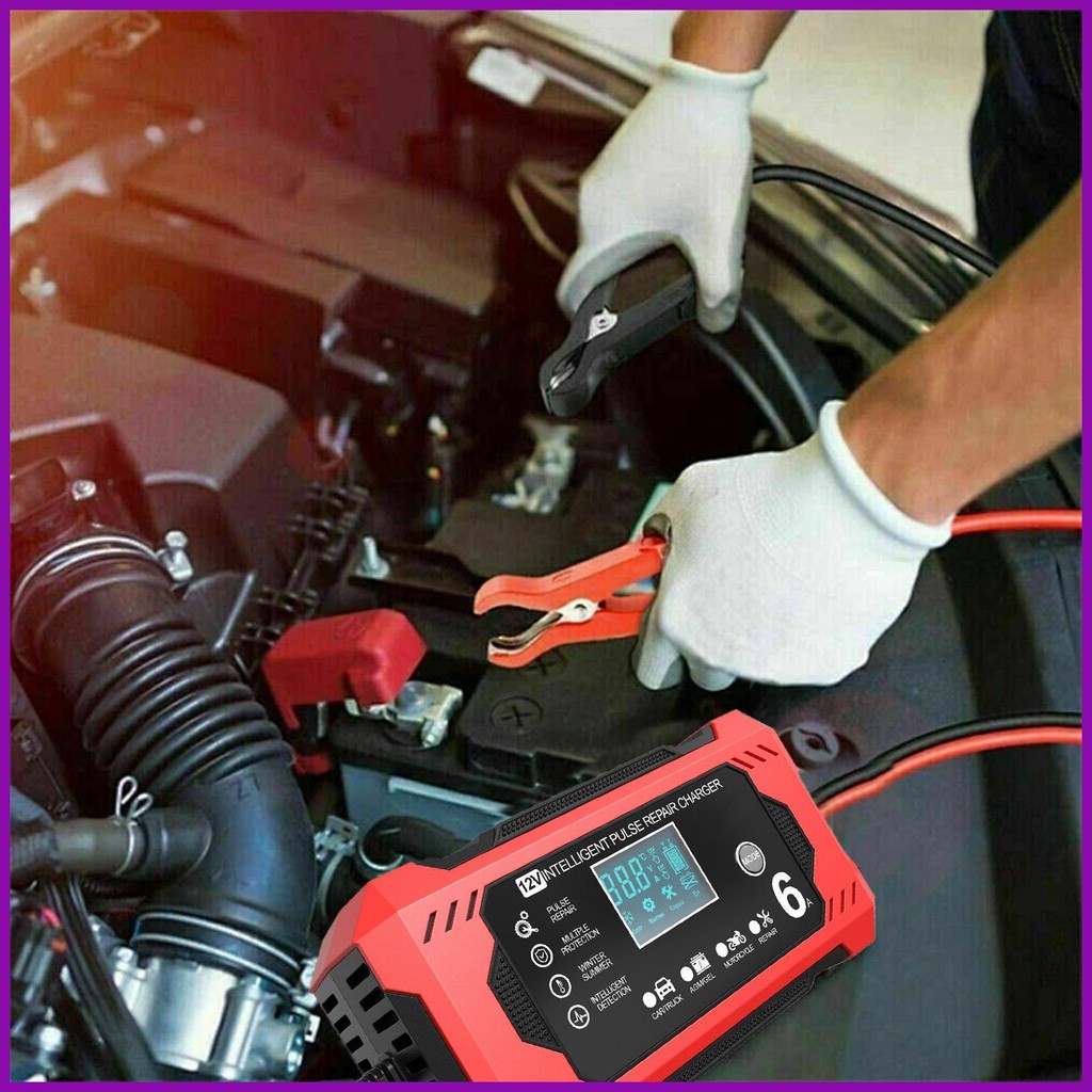 12V Battery Maintainer 12V 6A Automatic Float Charger And Desulfator ...
