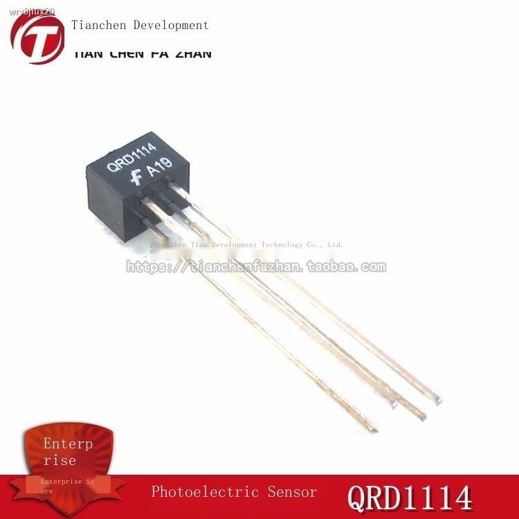 10-Pack QRD1114 DIP-4 Reflective Optical Sensor – Fairchild Type, PCB Mount, 1.27mm Gap